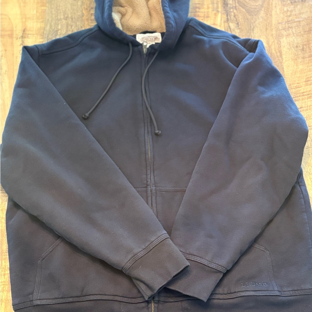 L.L. Bean Men's Dark Blue Zip-Up Sweater